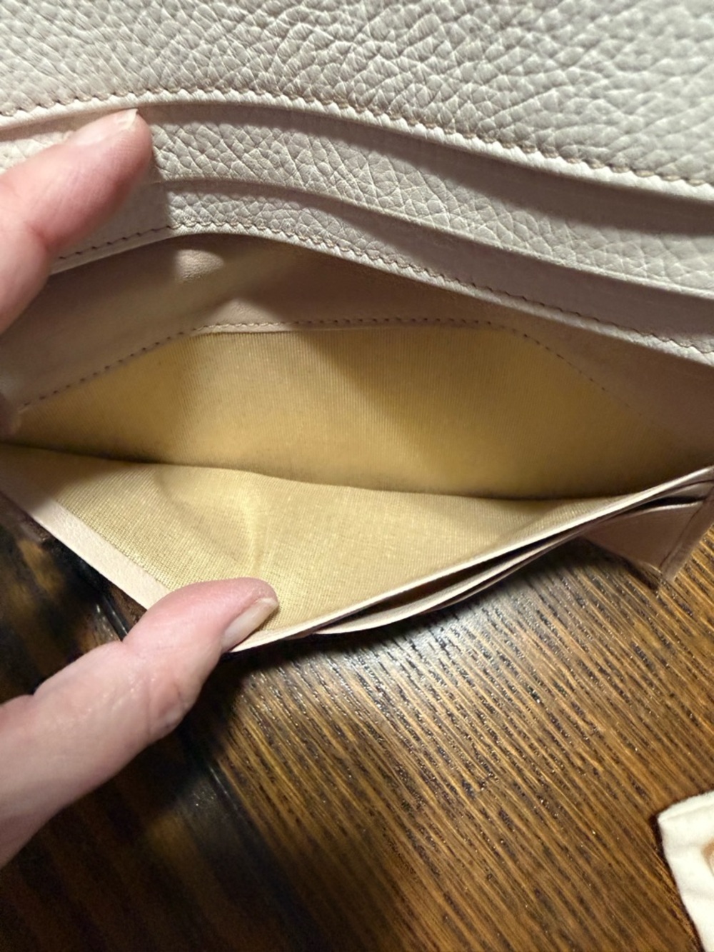 Jimmy Choo Bicolor Leather Continental Wallet & Passport Holder - Beige & Cream - Picture 10 of 16